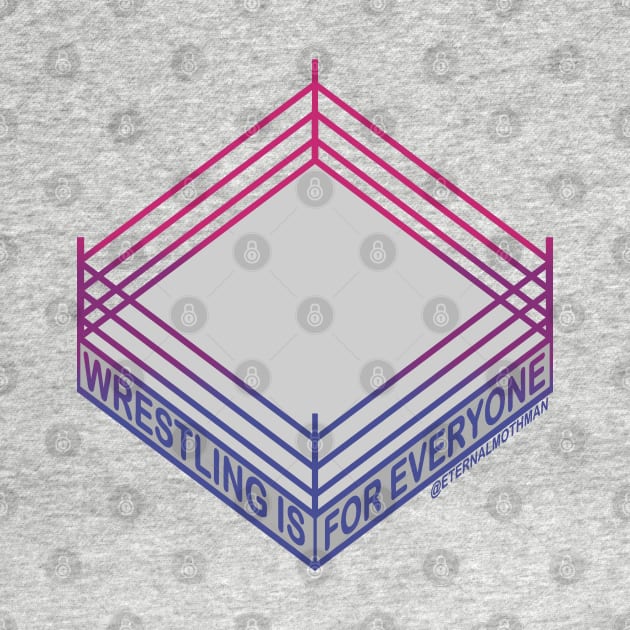 "Wrestling is for Everyone" Bisexual Pride Flag by eternalMothman